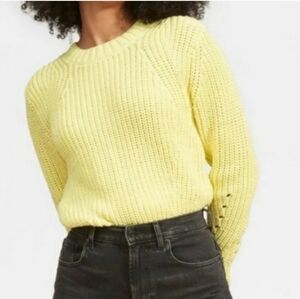Everlane Chunky Knit Yellow Sweater Pullover size M